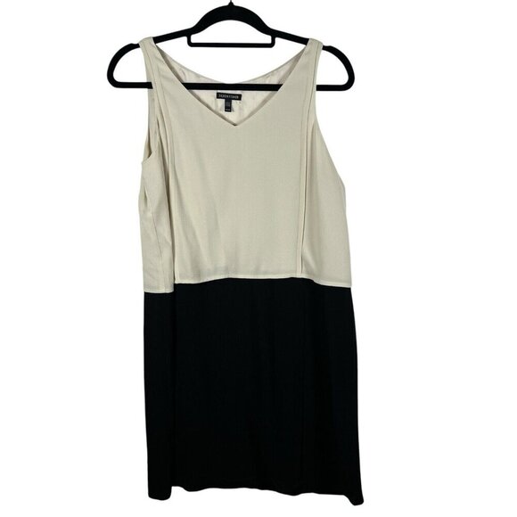 Eileen Fisher Two-tone Silk Shift Dress Women’s Size XS Designer Minimalist